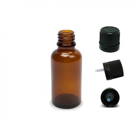 Flacon en verre brun 10ML avec goutteur