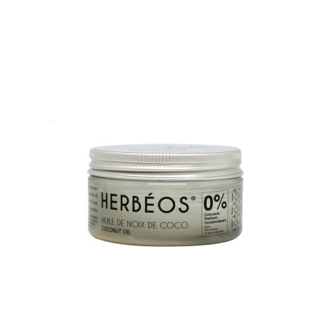 Huile de Noix de Coco, 100ml - Herbéos Huile de Noix de Coco, 100ml - Herbéos