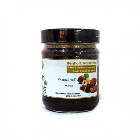 Renfort Noisettes, Sans Sucre Ajouté, 210g - RentFort Renfort Noisettes, Sans Sucre Ajouté, 210g - RentFort