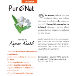 Kapoor Kachli en Poudre, Paquet 100g - PurNat
