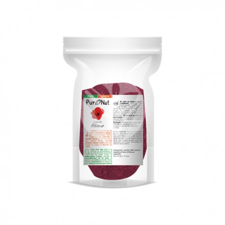 Hibiscus en Poudre, Paquet 100g - PurNat Hibiscus en Poudre, Paquet 100g - PurNat
