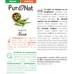 Neem en Poudre, Paquet 100g - PurNat