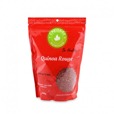 Quinoa rouge, Paquet de 340g - Carthage Nutrition Quinoa rouge, Paquet de 340g - Carthage Nutrition