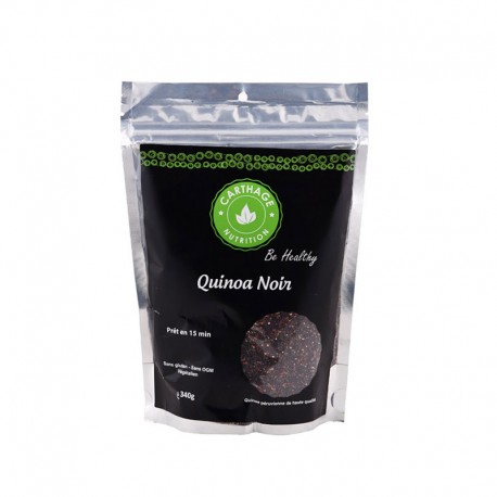 Quinoa Noir, Paquet de 340g - Carthage Nutrition Quinoa Noir, Paquet de 340g - Carthage Nutrition