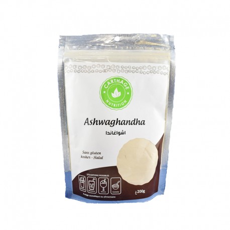 Ashwaghandha, Paquet de 200g - Carthage Nutrition Ashwaghandha, Paquet de 200g - Carthage Nutrition