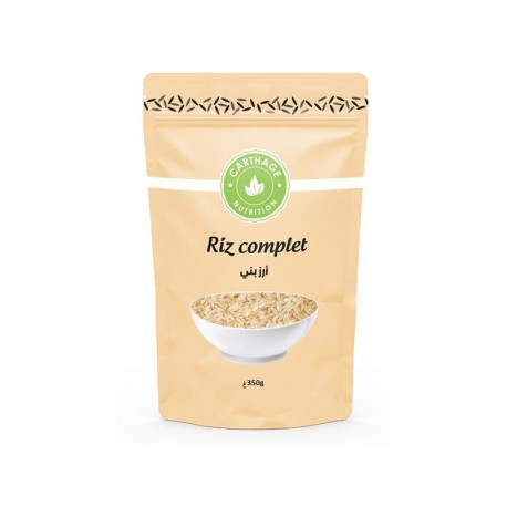 Riz Complet, 350g - Carthage Nutrition Riz Complet, 350g - Carthage Nutrition