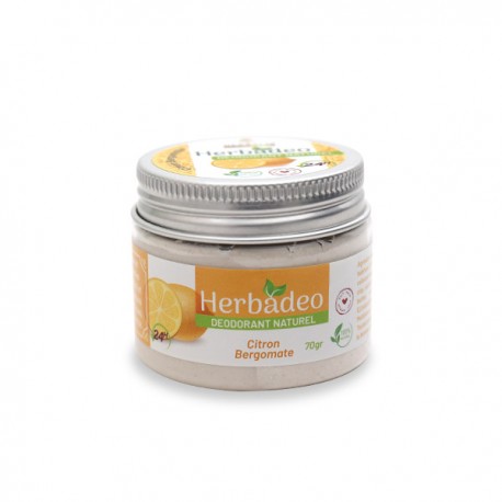 Herbadeo, Déodorant Crème Citron & Bergamote, 70g – Herbalya Herbadeo, Déodorant Crème Citron & Bergamote, 70g – Herbalya