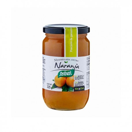 Marmelade Extra ORANGE Sans Sucre Ajouté, 325g - Santiveri Marmelade Extra ORANGE Sans Sucre Ajouté, 325g - Santiveri