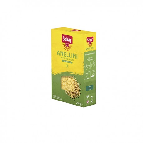 Pâtes ANELLINI Sans Gluten, Paquet 250g - Schär Pâtes ANELLINI Sans Gluten, Paquet 250g - Schär
