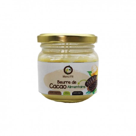 Beurre de Cacao Alimentaire, Pot de130g - Merci Fit Beurre de Cacao Alimentaire, Pot de130g - Merci Fit