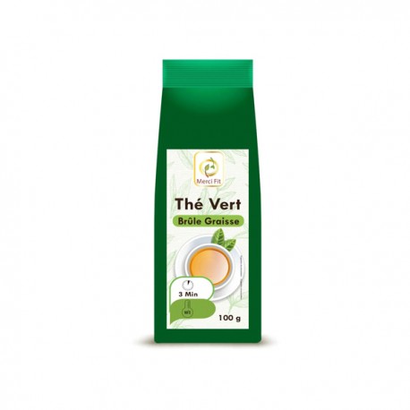 Thé Vert Brûle Graisses, Paquet de 100g - Merci Fit Thé Vert Brûle Graisses, Paquet de 100g - Merci Fit