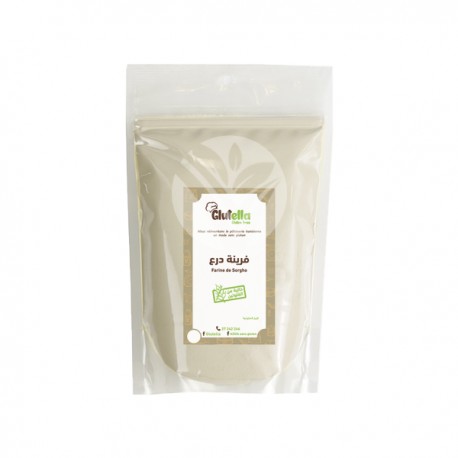 Farine de Sorgo Sans Gluletn, Paquet de 500g - Glutella Farine de Sorgo Sans Gluletn, Paquet de 500g - Glutella
