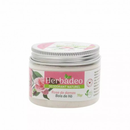 Herbadeo, Déodorant Crème Rose de de Damas & Bois de Hô, 70g - Herbalya Herbadeo, Déodorant Crème Rose de de Damas & Bois de Hô, 70g - Herbalya