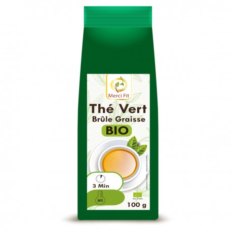 Thé Vert Cocktail Brûle Graisses, Paquet de 100g - Merci Fit Thé Vert Cocktail Brûle Graisses, Paquet de 100g - Merci Fit
