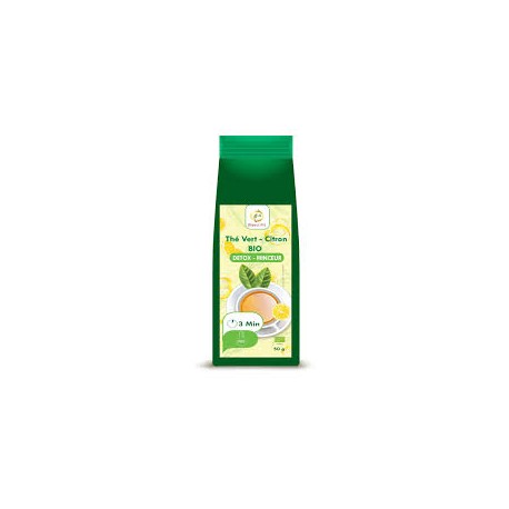 Thé vert – citron Bio 50g (Détox et Minceur) Merci FIT