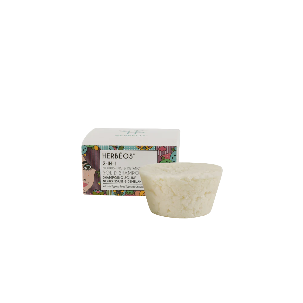 Shampoing Solide 2 en1 Nourrissant & Démêlant, 65 g - Herbéos Shampoing Solide 2 en1 Nourrissant & Démêlant, 65 g - Herbéos